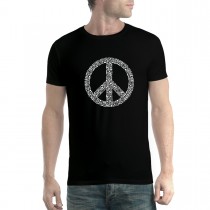 Stop War Peace Sign Mens T-shirt XS-5XL
