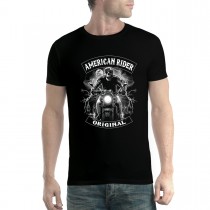 Motorbike Rider Death Skull Mens T-shirt XS-5XL