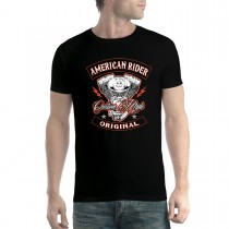 Motorbike American Rider Engine Mens T-shirt XS-5XL