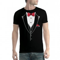 Suit Tuxedo Bowtie Mens T-shirt XS-5XL