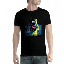 Astronaut Moon Landing Earth Mens T-shirt XS-5XL