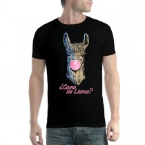 Llama Bubble Gum Mens T-shirt XS-5XL