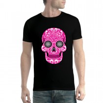Pink Sugar Skull Death Mens T-shirt XS-5XL