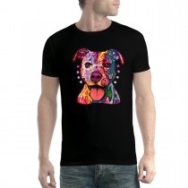 Pitbull Dog Stars Mens T-shirt XS-5XL