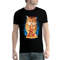 Pizza Cat Pepperoni Mens T-shirt XS-5XL
