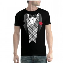 Tuxedo Suit Bowtie Mens T-shirt XS-5XL