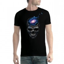 Skull Galaxy Planets Mens T-shirt XS-5XL