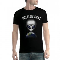 Alien UFO Earth Mens T-shirt XS-5XL