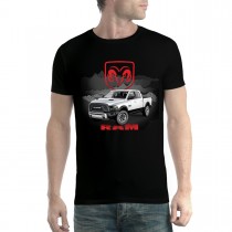 White RAM Pickup Truck Men T-shirt XS-5XL