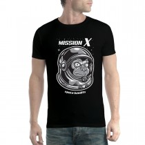 Monkey Astronaut Ape Space Mission Mens T-shirt XS-5XL