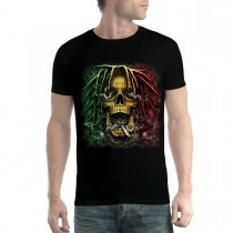Rasta Skull Dreadlocks Smoke Men T-shirt XS-5XL