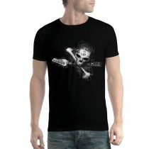 Skull Guitar Rock Music Mens T-shirt XS-5XL