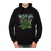 Marijuana Smoke Leaf Men Hoodie S-3XL