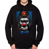 Gorilla Clown Face Funny Mens Hoodie S-3XL