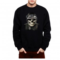Military Skull Soldier War Mens Sweatshirt S-3XL