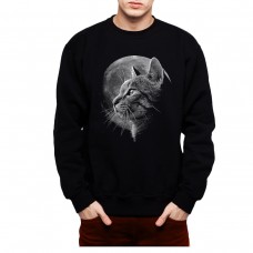Cat Moon Mens Sweatshirt S-3XL