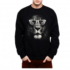 Lion Glasses Funny Animals Men Sweatshirt S-3XL New