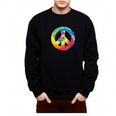 Peace And Love Sign Men Sweatshirt S-3XL New