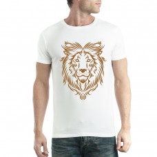 Gold Lion Art Tattoo Mens T-shirt XS-5XL