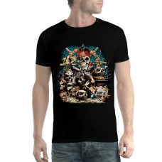 Skull Guns Coins Pirate Men T-shirt XS-5XL New