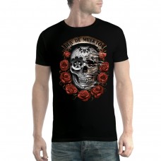 Dia De Muertos Roses Floral Skull Men T-shirt XS-5XL