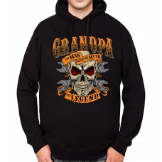 Grandpa Skull Mens Hoodie S-3XL