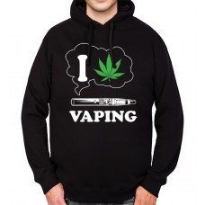 I Love Vaping Cannabis Marijuana Men Hoodie S-3XL