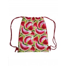 Handmade Drawstring Backpack Waterproof Bag Sport Travel Hiking Watermelon