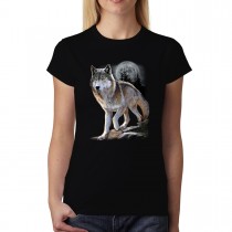 Wolf Full Moon Women T-shirt XS-3XL New