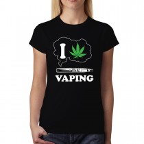 I Love Vaping Cannabis Marijuana Women T-shirt S-3XL New
