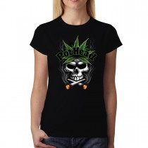 Pothead Skull Smoking Joints Women T-shirt XS-3XL New