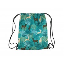 Handmade Drawstring Backpack Waterproof Bag Sport Travel Hiking Deer