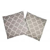 Handmade Pillow Case 100% Cotton 40x40cm Set of 2 Morocco Grey