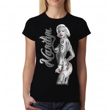 Marilyn Monroe Tattoos Supermodel Women T-shirt M-3XL