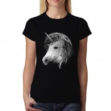 Unicorn Moon Womens T-shirt XS-3XL