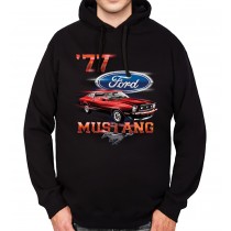 Ford Mustang 1977 Classic Car Mens Hoodie S-3XL