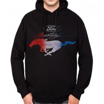 Ford Mustang Colourful Logo Mens Hoodie S-3XL