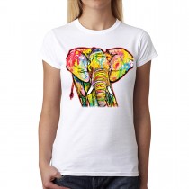Elephant Cubism Women T-shirt XS-3XL