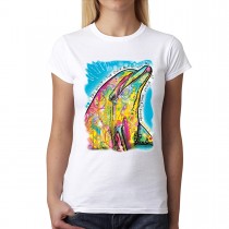 Dolphin Ocean Sea Womens T-shirt XS-3XL