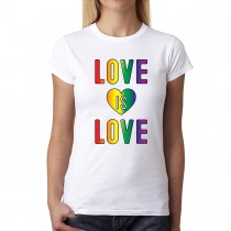 Love LGBT Gay Pride Womens T-shirt XS-3XL
