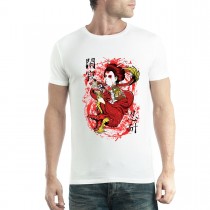Geisha Red Dragon Hand Fan Blood Mens T-shirt XS-5XL