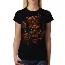 Skull King Crown Smoke Women T-shirt M-3XL New