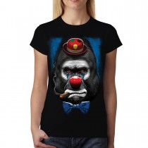 Gorilla Clown Face Funny Women T-shirt XS-3XL New