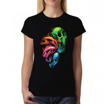 Colourful Skulls Womens T-shirt XS-3XL