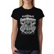 Whiskey Motorbike Womens T-shirt S-3XL
