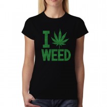 Weed Heart Marijuana Women T-shirt XS-3XL