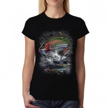 Trout Fishing Fish Womens T-shirt XS-3XL