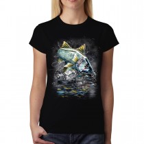 Snook Fish Fishing Womens T-shirt XS-3XL