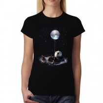 Otter Space Galaxy Earth Womens T-shirt XS-3XL
