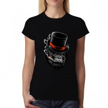 Gangster Gorilla Mafia Boss Smoking Womens T-shirt XS-3XL